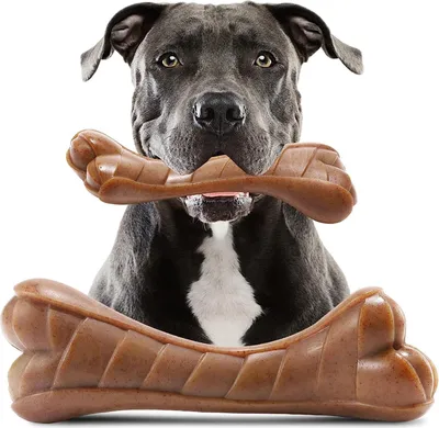 Produktbild von Hundekauspielzeug für aggressive Kauer - langlebig und unzerstörbar mit Rindfleischgeschmack, geeignet für mittelgroße und große Hunde
