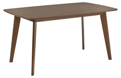 Produktbild von Miliboo - Skandinavischer rechteckiger Esstisch aus dunklem Holz, Nussbaum, L150 cm LEENA