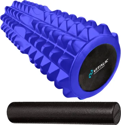 Image de Vitalic Faszienrolle & Massageball Set - Contre les douleurs musculaires et dorsales | Massage en profondeur, régénération & mobilité | Pour le dos, les jambes, la nuque & le sport
