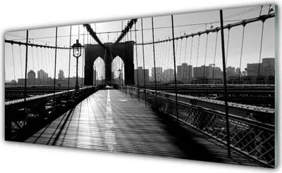 Produktbild von Acrylglasbilder 125x50 Wandbild Druck Brücke Architektur
