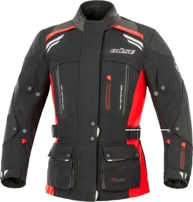 Produktbild von Büse Highland Motorradjacke für Damen (schwarz / rot), Größe:36