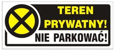 Obrázek produktu pro Naklejka 23*10Cm Teren Prywatny! Nie Parkować!