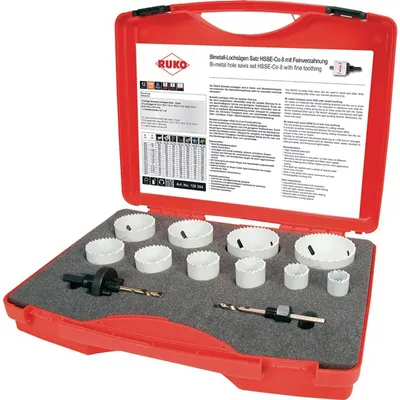 Zdjęcie produktu dla RUKO 126304 Hole saw set 12-piece 1 pc(s)