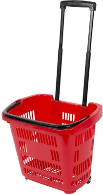 Produktbild von Korb Racks Shopper 460x355x420 mm, Einkaufskorb, Teleskopgriff, mit Rädern
