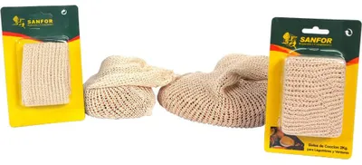 Gemüsekochbeutel 1 kg + 2 kg, 100% Baumwolle, braun