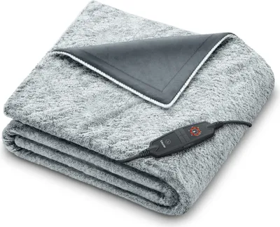 Produktbild von Beurer Wärmezudecke HD 75 Nordic Grey Green Planet , Heizdecke, (180 x