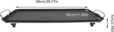 Produktbild von Elektrogrill - BBQ Tischgrill - 68x28 cm - 1500 W - Tragbar für Camping - 5 Temperaturstufen - 32–482 °F - EU‑Stecker