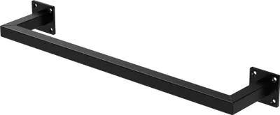 Produktbild von Obdĺžnikový vešiak na stenu ML-Design, 12x60 cm, čierny, z ocele, vešiak v tvare U, vrátane montážneho materiálu