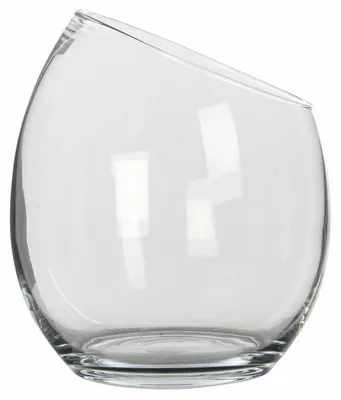 Produktbild von Mica Decorations eckige Blumenvase/ Zierschale - transparentes Recyclingglas - 18 x 20 cm