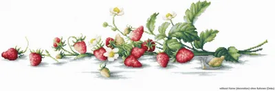 Zdjęcie produktu dla Zestaw do haftu krzyżykowego Luca-S "Etiuda z truskawkami", wzór liczony, 50x14,5cm