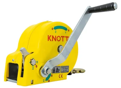 Obrázok produktu pre Navijak 450 KG s remeňom KNOTT, žltý plášť