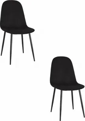 Image de Chaise COMO - velours noir x 2