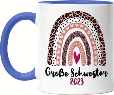 Produktbild von Große Schwester 2023 Tasse Blau Sisters Beschützer Geborgenheit Liebe Familie Zusammenhalt Freude Sis Love