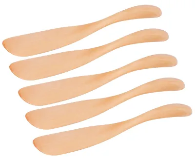 5 Holz-Buttermesser für Brot, Bagels, Käse, Marmelade