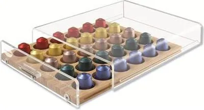 Immagine prodotto di Macom 835 Contenitore per Capsule di Caffe' Legno Trasparente