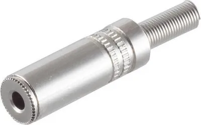 Produktbild von 3,5 mm Klinkenkupplung, stereo, 3 polig, Metallgehäuse (22220517)