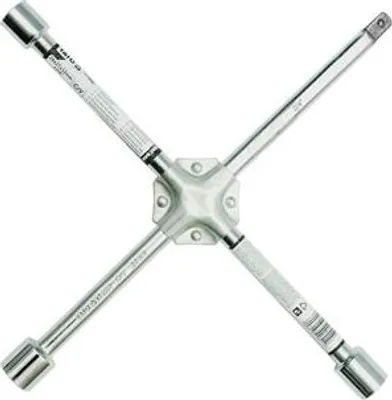 Produktbild von Yato YT-0801, Schraubenschlüssel, 1 Stück(e), Silber, kreuzförmig, Chrom-Vanadium-Stahl, 17,19,21 mm