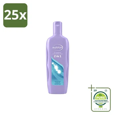 Obrázok produktu pre 25 kusov šampónu Andrélon 2 v 1 – 450 ml – veľké balenie