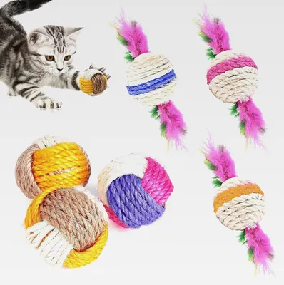 Produktbild von Interaktives Katzenball Katzenspielzeug, 6 Stücke Katzen Ball, Haustier Katzen Spielzeug Bälle, Umweltfreundliche Kätzchen Bälle, Kätzchen Spielzeug Interaktive, Pfoten Fit Spielball Katze