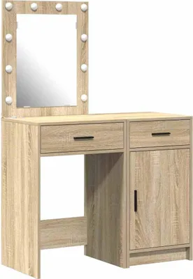 Obrázok produktu pre vidaXL Toaletný stolík, 2 kusy, hnedý, 50 x 41 x 135 cm, drevotrieska