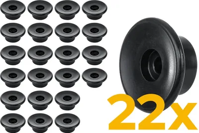 Obrázok produktu pre TULPLAST valčeky na bočné steny prívesov, sada 22 kusov, priemer 30 mm, určené pre plachty a sieťoviny