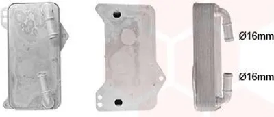 Produktbild von VAN WEZEL Ölkühler Automatikgetriebe 58013715 für VW Passat Variant (3G5, CB5) Aluminium
