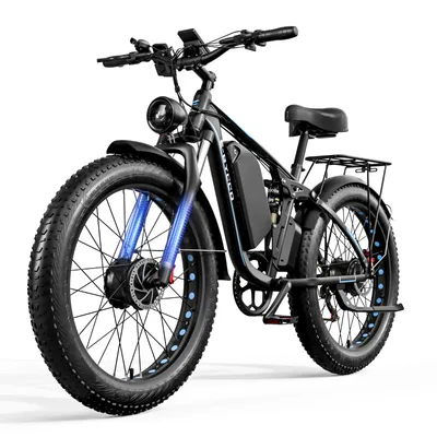 Produktbild von Fatbike E-Bike 26 Zoll mit 48V Hochleistungsantrieb, 23Ah Akku, SHIMANO 7-Gang, Ölscheibenbremsen & 3,5" Farbdisplay Elektrofahrrad MTB City E-Bikes