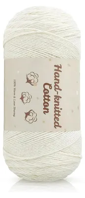 Immagine prodotto di Filato per uncinetto in cotone, color beige, 275g, 900m, 100% cotone. Filo sottile, delicato sulla pelle, adatto ai bambini