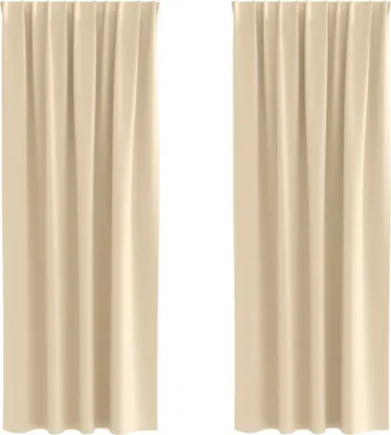 Obrázek produktu pro vidaXL Zatemňovací závěsy s kroužky 2 ks krémové 260 x 140 cm