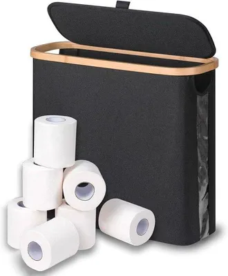 Image de Armoire de salle de bains pour 28 rouleaux, porte-papier hygiénique, avec couvercle, blanc