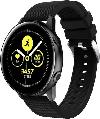 Produktbild von Strap-it Samsung Galaxy Watch Active / Active 2 Armband Silikon (Schwarz)