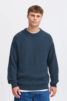 Produktbild von Solid SDGia Herren Strickpullover Sweater Pullover mit Rippbündchen 100% Baumwolle Comfort fit