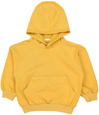 Produktbild von TupTam Uni Junge Mädchen Hoodie Sweatshirt Bio- Baumwolle, Farbe: Senfgelb Uni, Größe: 146