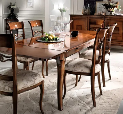 Immagine prodotto di Tavolo Set sala da pranzo Tavolo da pranzo + 6x sedie Sedia Set tavoli moderni