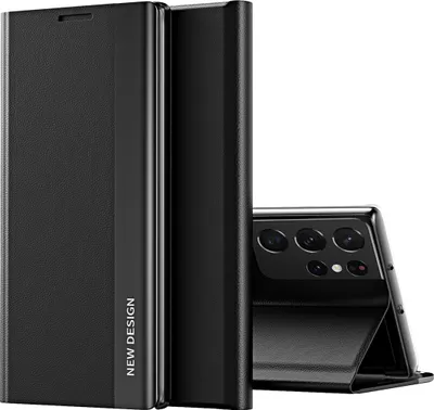 Immagine prodotto di Custodia Galaxy S21 Ultra, LaimTop Finto cuoio Magnetic Flip Stand Custodia per Samsung Galaxy S21 Ultra 5G Nero