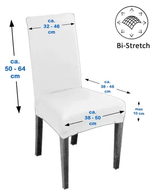 Produktbild von Beautex Stuhlhusse Jersey elastisch für Stühle und Schwingstühle 2er Set,Stuhlhusse – kurz,Taupe-Braun,2er Set