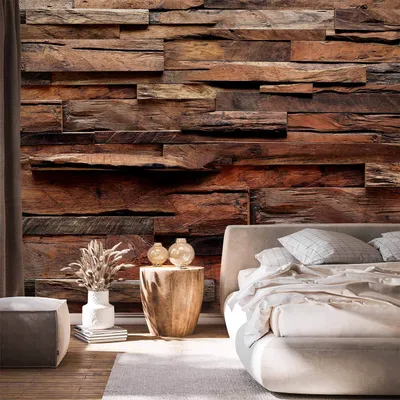 Produktbild von Vlies Fototapete - Rustic Style: Forest Cottage 150x105 cm Muster f-A-0597-a-c