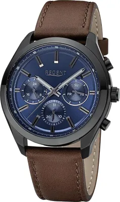 Produktbild von Regent Herren Armbanduhr Chronograph BA-767 Leder