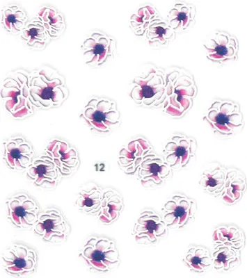 Immagine prodotto di Adesivi per unghie 5D fiori n. 12