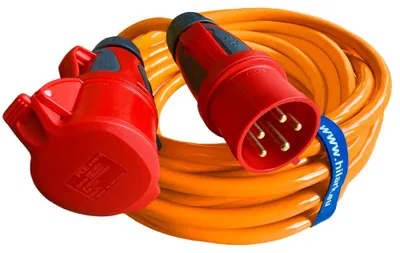 Produktbild von STÄRKSTES Verlängerungskabel auf dem Markt H07BQ-F 5x4 32A PUR orange 50m