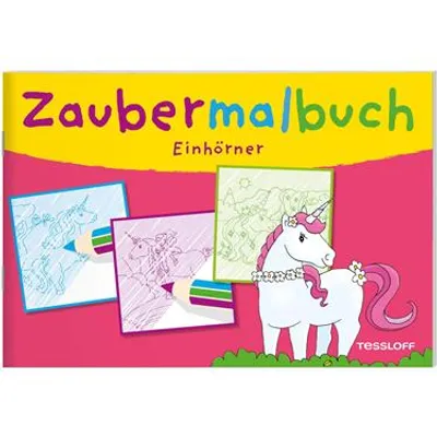 Produktbild von Zaubermalbuch Einhörner mit magischen Zauberseiten