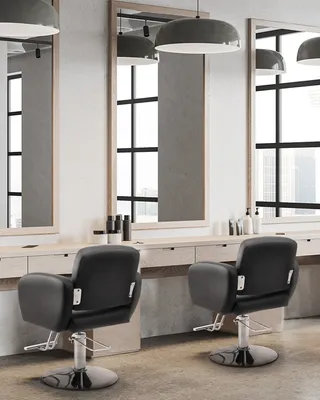 Produktbild von Crenex Bürostuhl Drehstuhl mit Armlehnen und Taillenstütze, höhenverstellbar, schwarz, Höhe 82-97 cm, Sitzfläche 52x49 cm, Breite 48 cm, max. 250 kg, Kunstleder