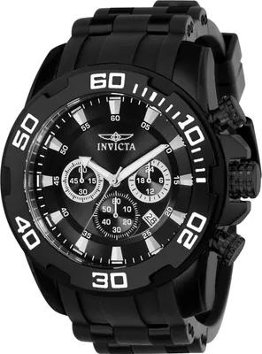 Produktbild von Invicta Pro Diver - SCUBA 22338 Herrenuhr - Quarzwerk - Edelstahl mit schwarzem Zifferblatt - 50 mm