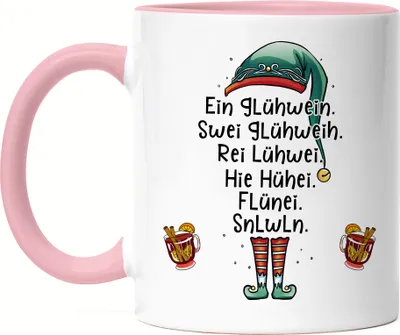 Produktbild von Glühwein Tasse Rosa Alkohol Betrunken Adventmarkt Weihnachtsmarkt Weihnachtsstimmung Weihnachten Advent