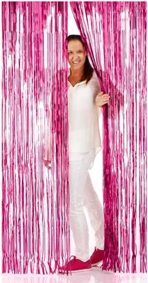 Produktbild von Lametta-Vorhang für Türen pink | 1 x 2 m