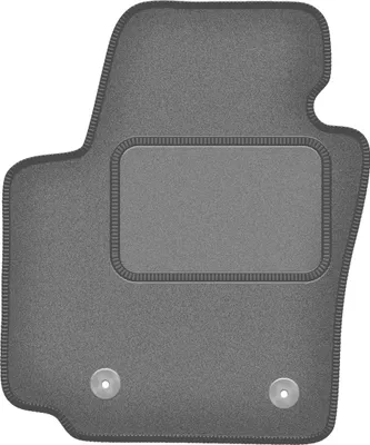 Produktbild von Fahrerfußmatte Velours graphit passend für Seat Altea (2004-08.2008, Minivan) – mit Befestigungen – passgenau