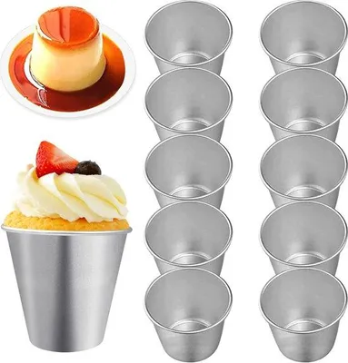 Obrázek produktu pro Mini formy na pečení, 10 kusů, hliníkové, s nepřilnavým povrchem