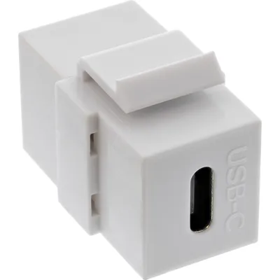 Zdjęcie produktu dla InLine 76201W, Płaski, Biały, USB C, USB C, Żeńska, Żeńska