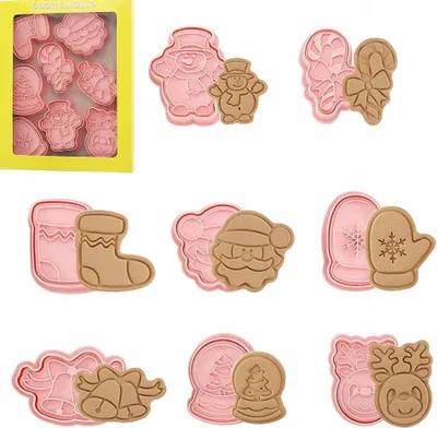 Produktbild von Weihnachts-Ausstechformen Set 8 Stück Kekse Plätzchen