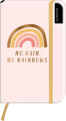 Produktbild von myNOTES Notizbuch A6: No rain, no rainbows